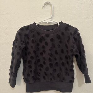 Huxbaby Charcoal Textured Dot Sweatshirt